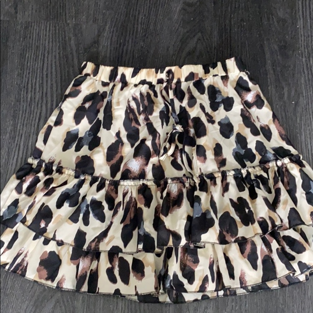 Leopard Print Mini Skirt